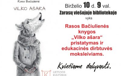 Knygos „Vilko ašara“ pristatymas Zarasuose